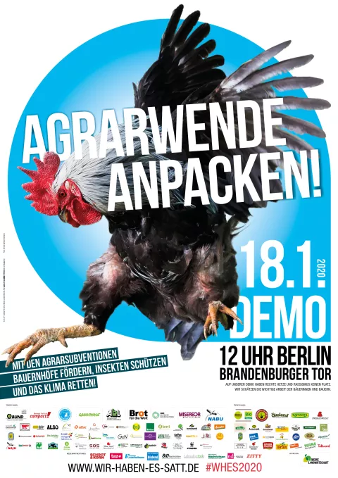 Wir haben es satt! Plakat zur Demo